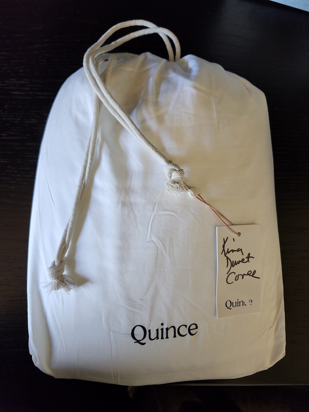 Quince Bamboo Duvet Cover King Cal King White NWT Organic Bamboo - Picture 6 of 8